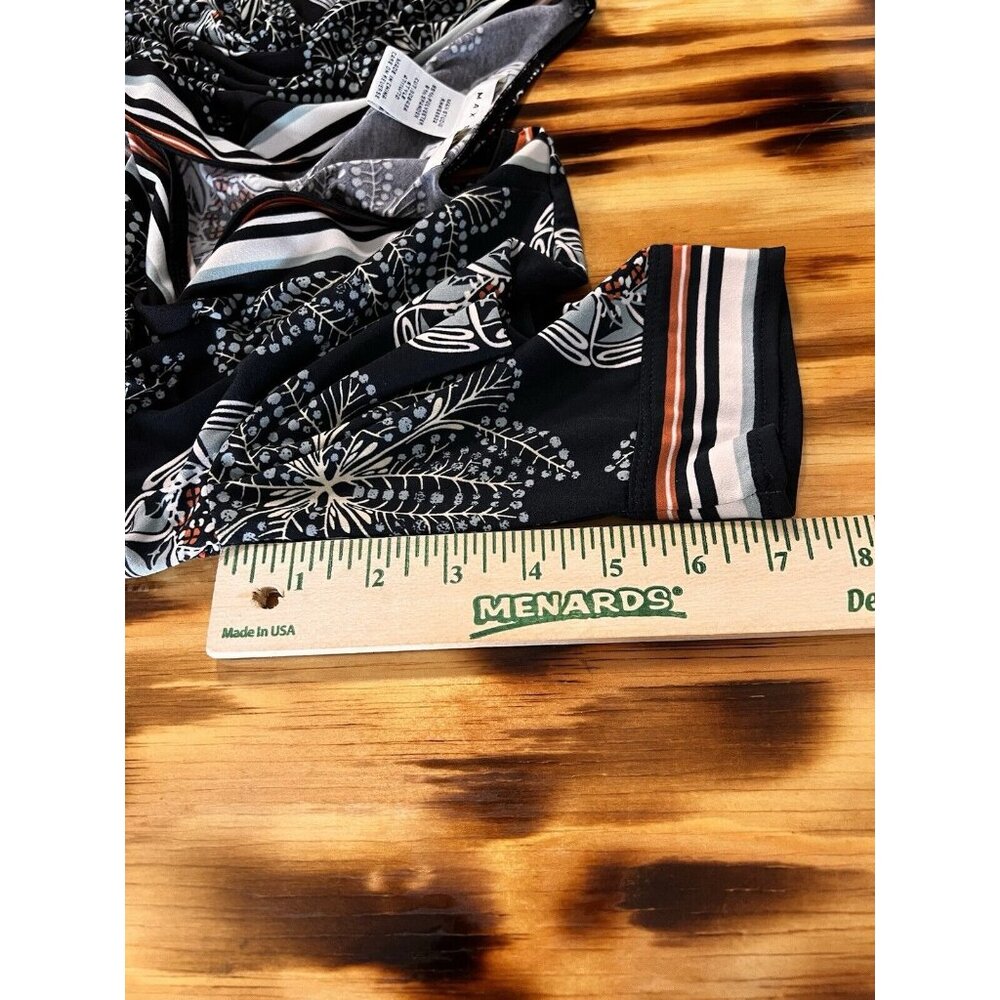 Max Studio Dress Size Small V Neck Geometric Colorful Lightweight Stretch Hippie - Picture 6 of 9